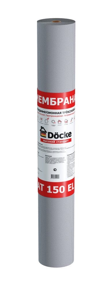 AT 150 EL Dӧcke Мембрана супердиффузионная 3-слойная универсальная 70 м.кв. AT 150 EL Dӧcke Мембрана супердиффузионная 3-слойная универсальная 70 м.кв.